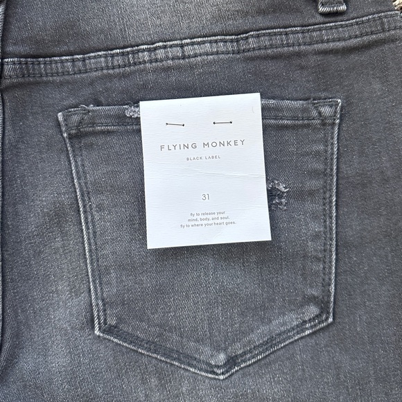 Flying Monkey Black Label Jeans Black size 31 Women’s NWT - Picture 8 of 8